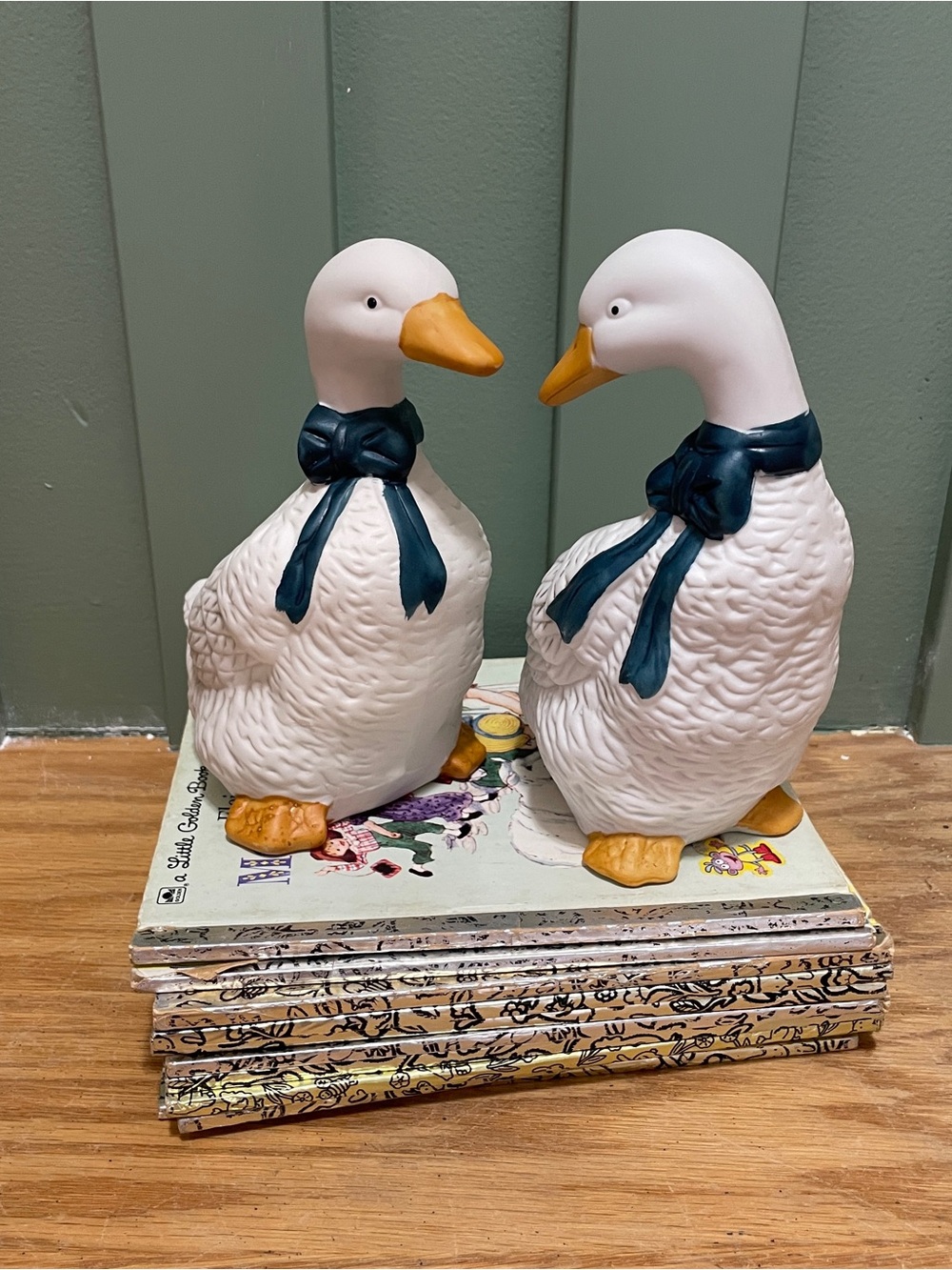 Vintage Country Geese Ceramic Figures Cottagecore Decor